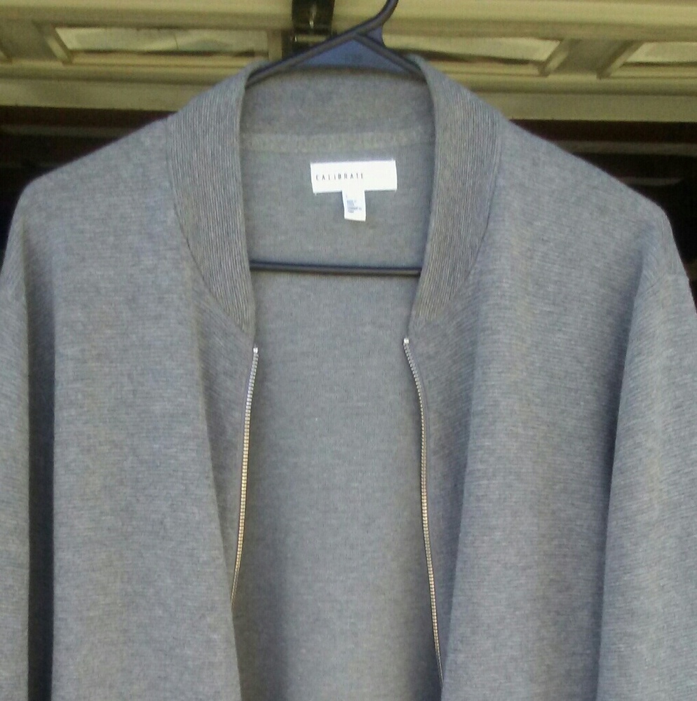 Mens Calibrate Light Grey jersey jacket size large